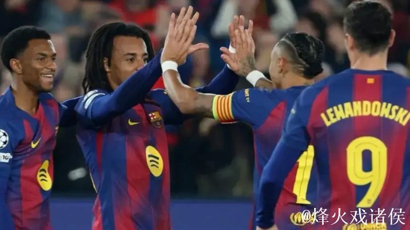 孔德双响亚马尔拉什福德献助攻 巴萨2-1法兰克福